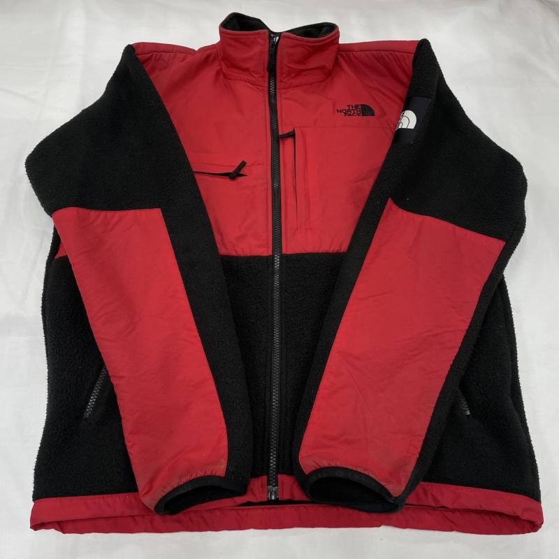 ザノースフェイス THE NORTH FACE ジャケット、上着 ジャンパー、ブルゾン デナリジャケット NA71951 ユニセックス ボア フリース ナイロン ジップアップ L ワンポイント X ロゴ、文字 X 刺繍 赤 / レッド / red X 黒 / ブラック / black メンズ USED 古着 中古 50151554