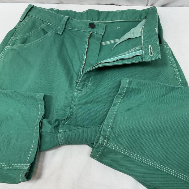 ラングラー Wrangler パンツ ワークパンツ、ペインターパンツ WM4989 カラーデニム ワーク ペインター パンツ WRAPIDIRANSIT S メンズ USED 古着 中古 50151561