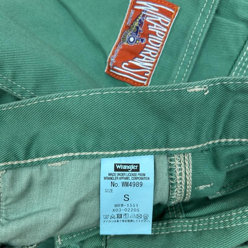 ラングラー Wrangler パンツ ワークパンツ、ペインターパンツ WM4989 カラーデニム ワーク ペインター パンツ WRAPIDIRANSIT S メンズ USED 古着 中古 50151561