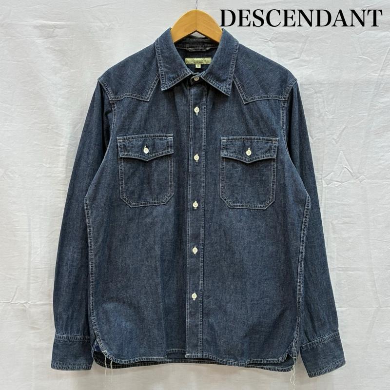 ディセンダント DESCENDANT シャツ、ブラウス 長袖 ダンガリー デニム シャンブレー シャツ 2 メンズ USED 古着 中古 50151583