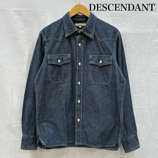 ディセンダント DESCENDANT シャツ、ブラウス 長袖 ダンガリー デニム シャンブレー シャツ 2 メンズ USED 古着 中古 50151583