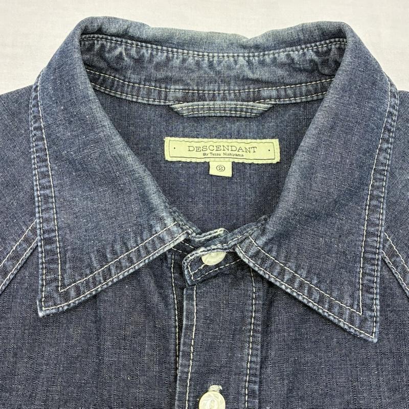 ディセンダント DESCENDANT シャツ、ブラウス 長袖 ダンガリー デニム シャンブレー シャツ 2 メンズ USED 古着 中古 50151583