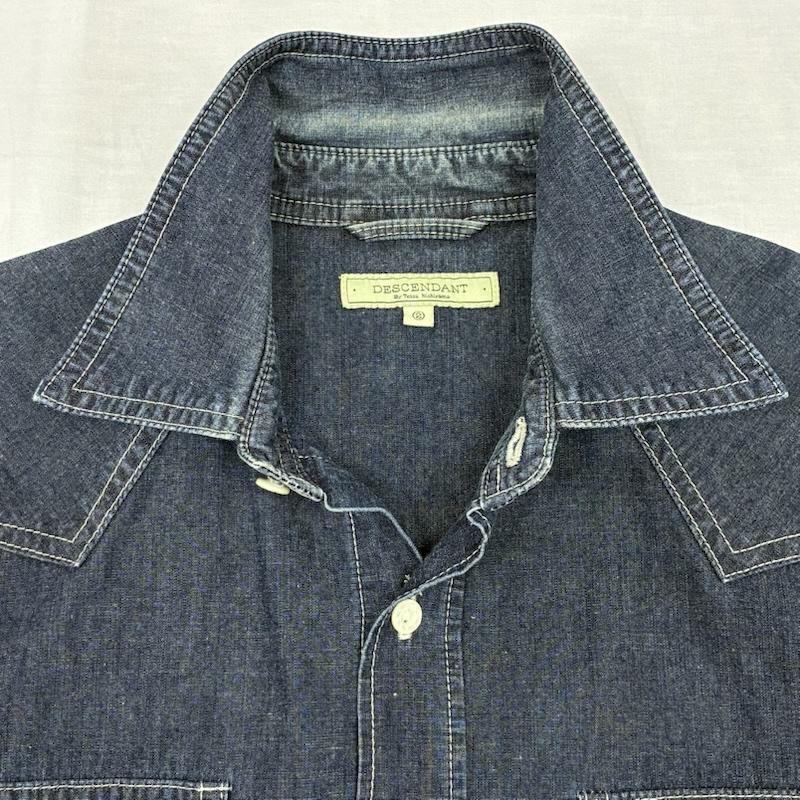 ディセンダント DESCENDANT シャツ、ブラウス 長袖 ダンガリー デニム シャンブレー シャツ 2 メンズ USED 古着 中古 50151583