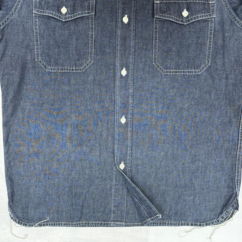 ディセンダント DESCENDANT シャツ、ブラウス 長袖 ダンガリー デニム シャンブレー シャツ 2 メンズ USED 古着 中古 50151583