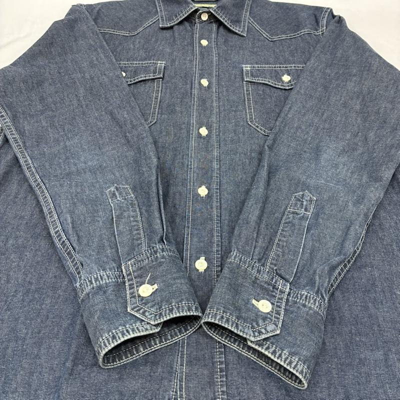 ディセンダント DESCENDANT シャツ、ブラウス 長袖 ダンガリー デニム シャンブレー シャツ 2 メンズ USED 古着 中古 50151583