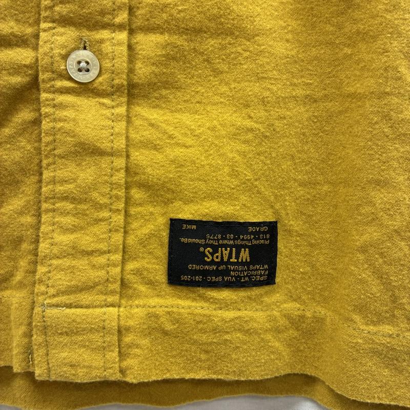 ダブルタップス WTAPS シャツ、ブラウス 長袖 14AW YOUTHFUL DAYS コットン ロングスリーブ フランネル シャツ 142LTDT-SHM04 M ワンポイント X ロゴ、文字 マスタード / マスタード / メンズ USED 古着 中古 50151591