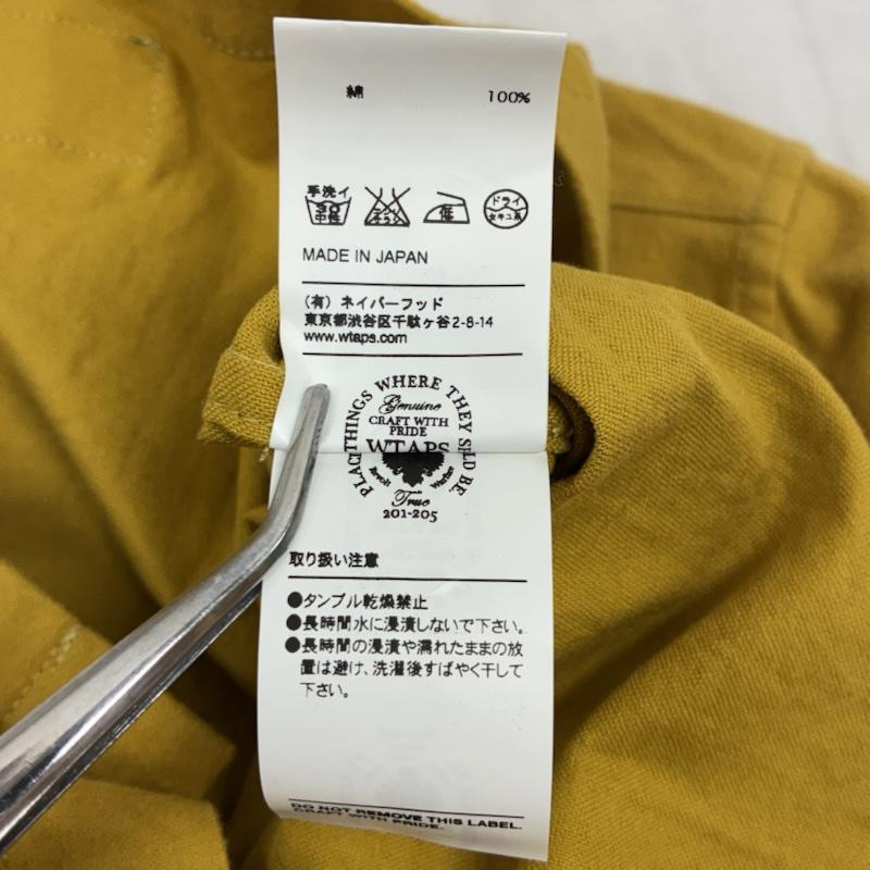 ダブルタップス WTAPS シャツ、ブラウス 長袖 14AW YOUTHFUL DAYS コットン ロングスリーブ フランネル シャツ 142LTDT-SHM04 M ワンポイント X ロゴ、文字 マスタード / マスタード / メンズ USED 古着 中古 50151591