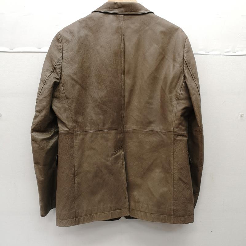 ヨウジヤマモト Yohji Yamamoto ジャケット、上着 ジャケット、ブレザー A.A.R レザー テーラード ジャケット 牛革 L 茶 / ブラウン / brown メンズ USED 古着 中古 50151596