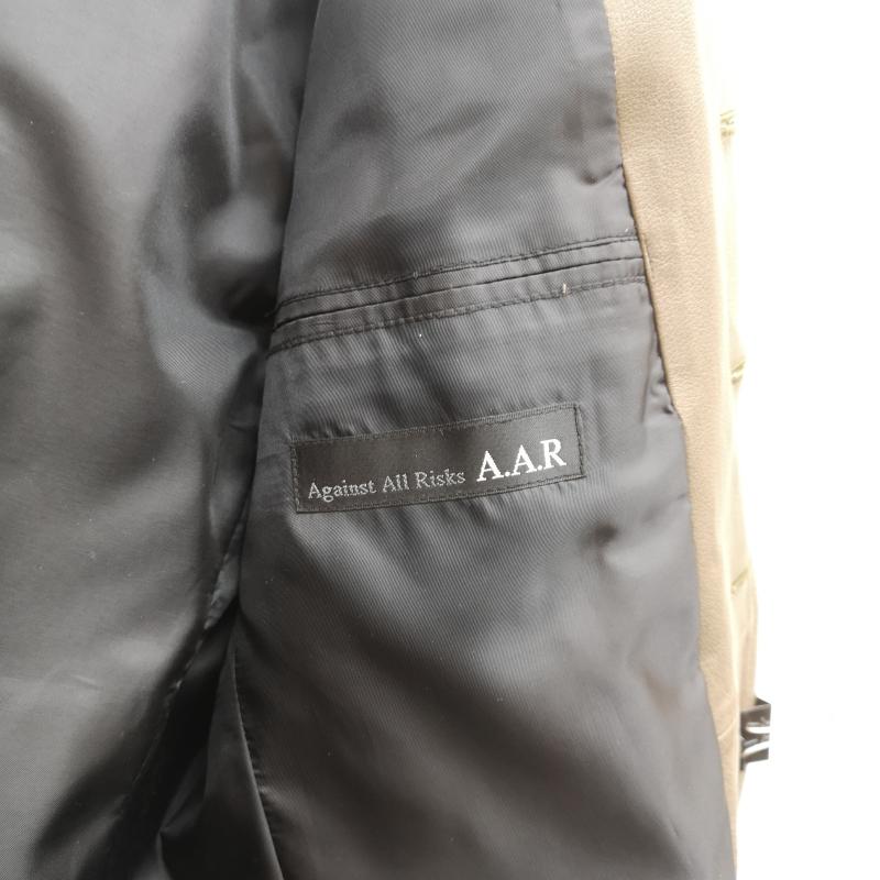 ヨウジヤマモト Yohji Yamamoto ジャケット、上着 ジャケット、ブレザー A.A.R レザー テーラード ジャケット 牛革 L 茶 / ブラウン / brown メンズ USED 古着 中古 50151596