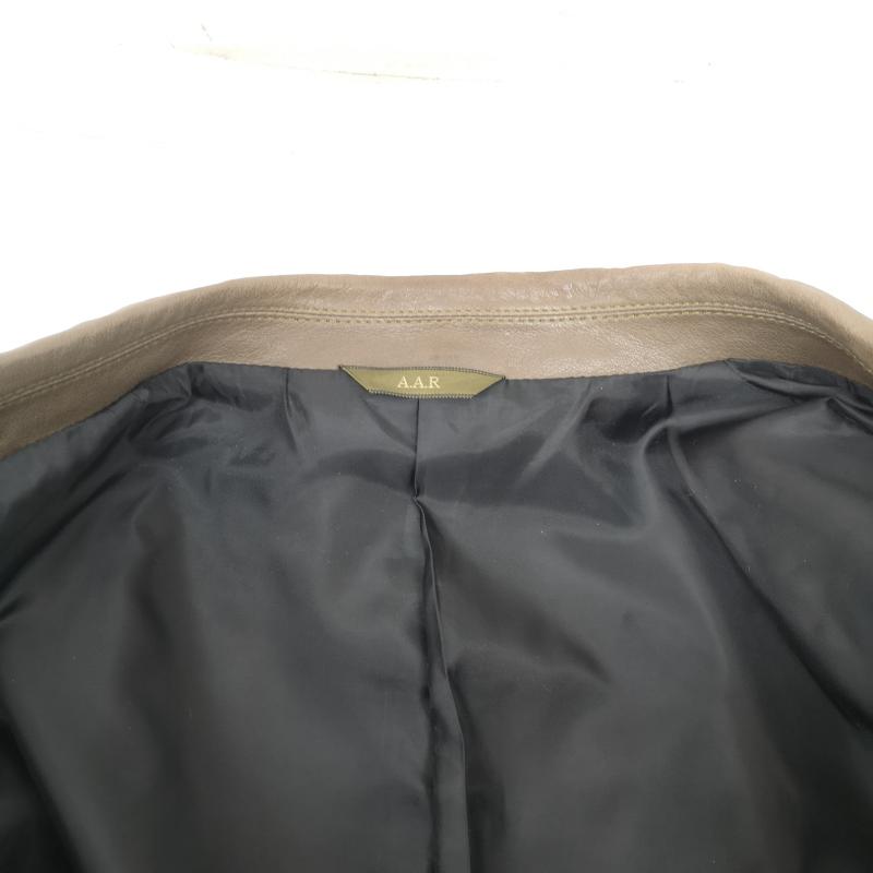 ヨウジヤマモト Yohji Yamamoto ジャケット、上着 ジャケット、ブレザー A.A.R レザー テーラード ジャケット 牛革 L 茶 / ブラウン / brown メンズ USED 古着 中古 50151596