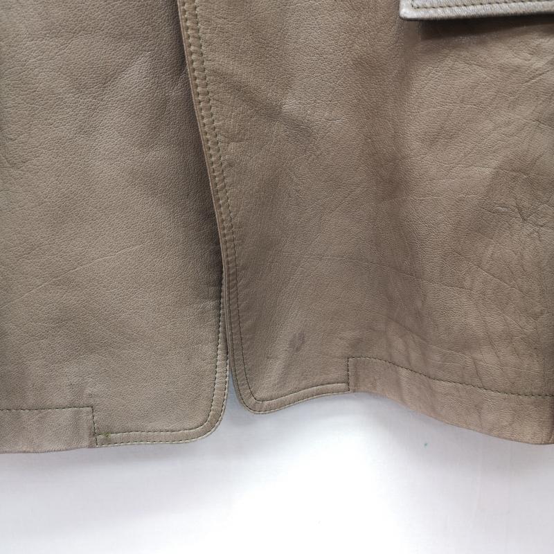 ヨウジヤマモト Yohji Yamamoto ジャケット、上着 ジャケット、ブレザー A.A.R レザー テーラード ジャケット 牛革 L 茶 / ブラウン / brown メンズ USED 古着 中古 50151596