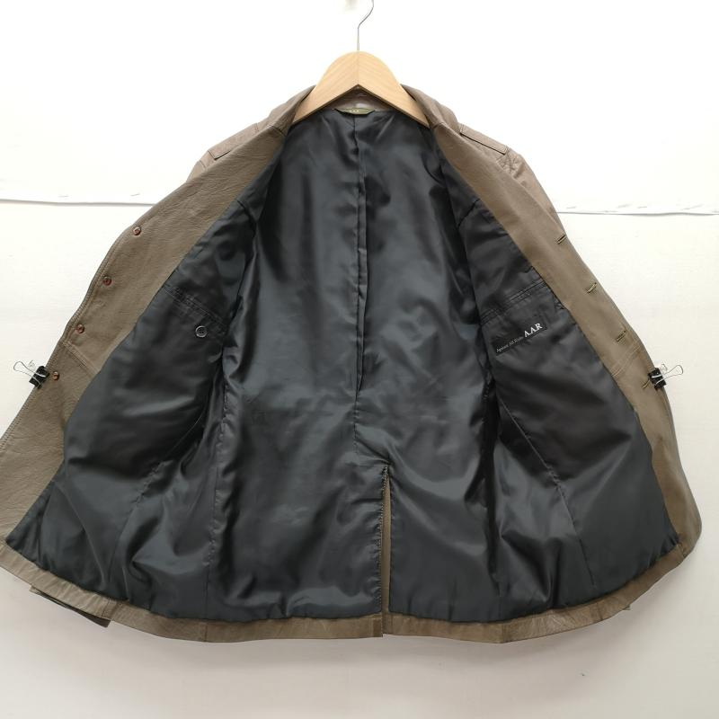 ヨウジヤマモト Yohji Yamamoto ジャケット、上着 ジャケット、ブレザー A.A.R レザー テーラード ジャケット 牛革 L 茶 / ブラウン / brown メンズ USED 古着 中古 50151596