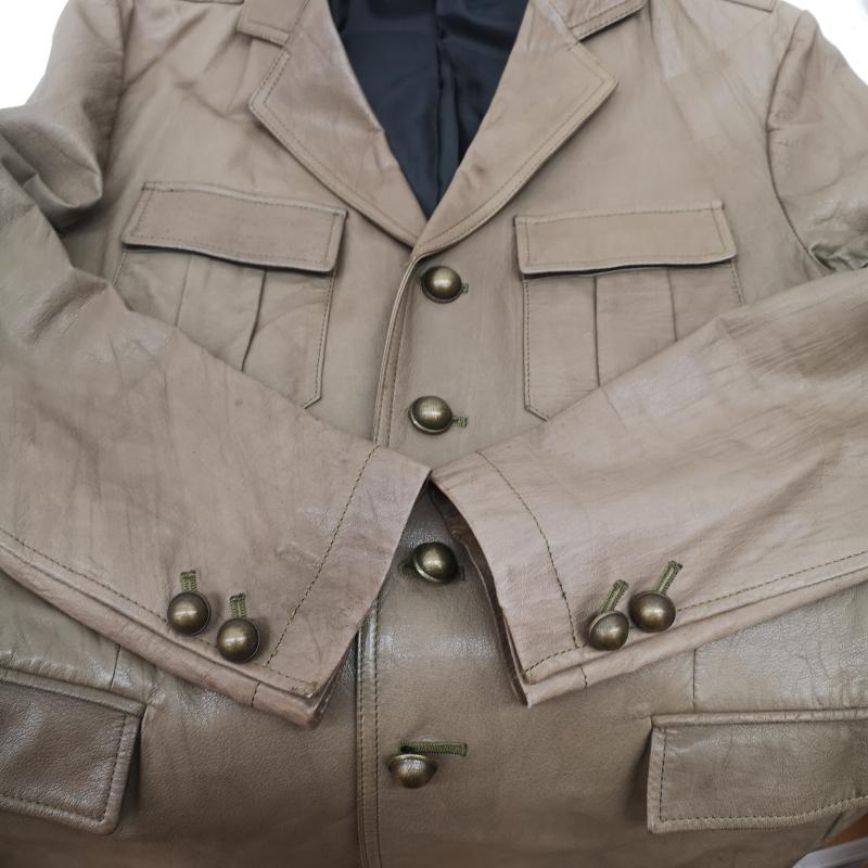 ヨウジヤマモト Yohji Yamamoto ジャケット、上着 ジャケット、ブレザー A.A.R レザー テーラード ジャケット 牛革 L 茶 / ブラウン / brown メンズ USED 古着 中古 50151596