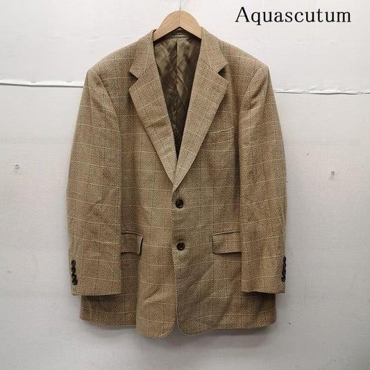 アクアスキュータム Aquascutum ジャケット、上着 ジャケット、ブレザー カシミヤ 100％ 2B シングル テーラード ジャケット BB5 L ベージュ / ベージュ / beige メンズ USED 古着 中古 50151600