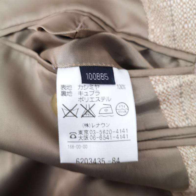 アクアスキュータム Aquascutum ジャケット、上着 ジャケット、ブレザー カシミヤ 100％ 2B シングル テーラード ジャケット BB5 L ベージュ / ベージュ / beige メンズ USED 古着 中古 50151600