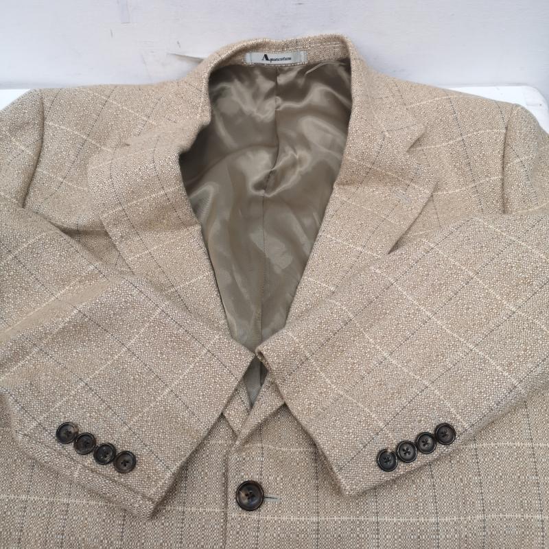 アクアスキュータム Aquascutum ジャケット、上着 ジャケット、ブレザー カシミヤ 100％ 2B シングル テーラード ジャケット BB5 L ベージュ / ベージュ / beige メンズ USED 古着 中古 50151600