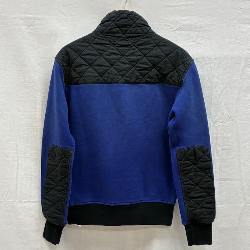 ポロバイラルフローレン Polo by RALPH LAUREN トレーナー 長袖 ハーフジップ スウェット キルティング パッド 切替 プルオーバー トレーナー 星条旗 S ワンポイント 青 / ブルー / blue X 紺 / ネイビー / navy メンズ USED 古着 中古 50151607