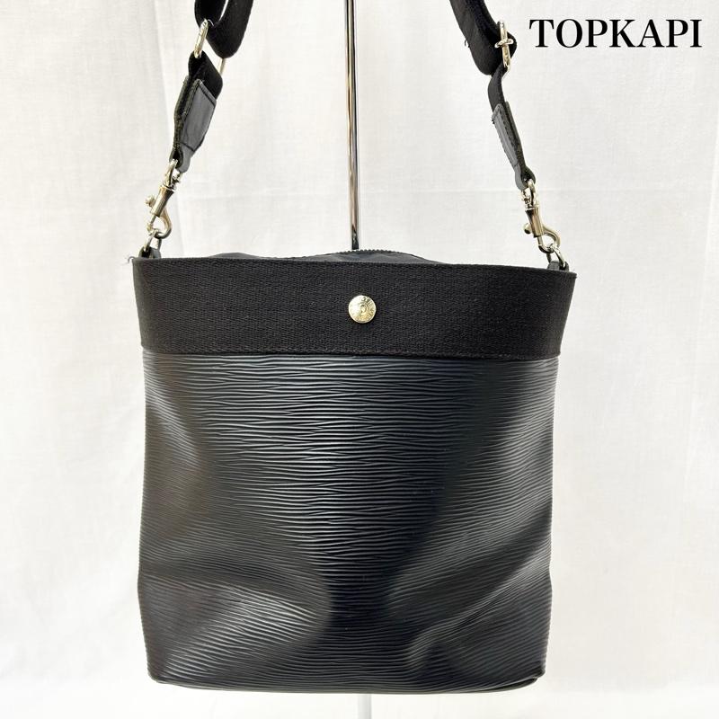 トプカピ TOPKAPI ショルダーバッグ ショルダーバッグ Breath TOPKAPI RIPPLE PVCショルダーバッグ black - 無地 黒 / ブラック / black レディース USED 古着 中古 50151615