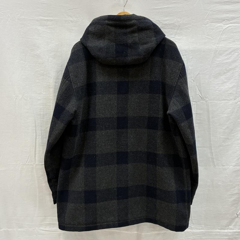 ウールリッチ WOOLRICH コート コート一般 80s 90s バッファローチェック フーデッド ウール ハーフコート M チェック メンズ USED 古着 中古 50151622