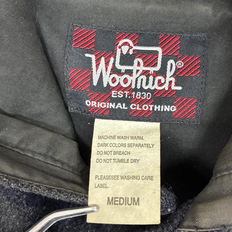 ウールリッチ WOOLRICH コート コート一般 80s 90s バッファローチェック フーデッド ウール ハーフコート M チェック メンズ USED 古着 中古 50151622