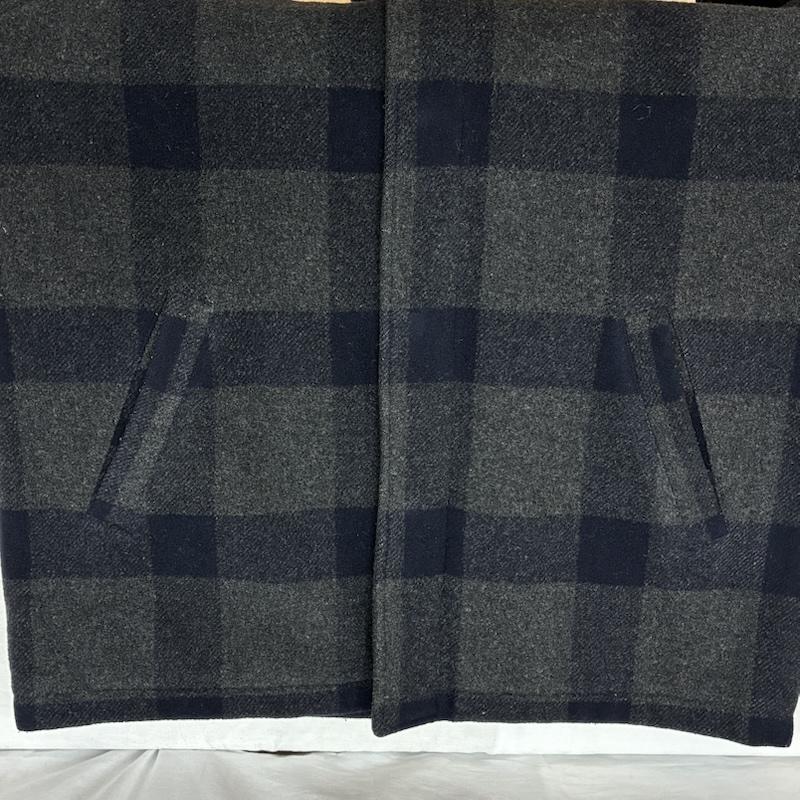 ウールリッチ WOOLRICH コート コート一般 80s 90s バッファローチェック フーデッド ウール ハーフコート M チェック メンズ USED 古着 中古 50151622