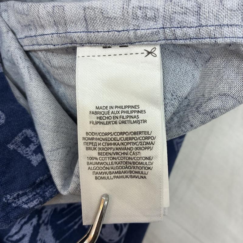 ポロラルフローレン POLO RALPH LAUREN シャツ、ブラウス 長袖 CUSTOM FIT タイガー ブルドック ラグビー ウィング 総柄 ボタンシャツ S 総柄 青 / ブルー / blue メンズ USED 古着 中古 50151625