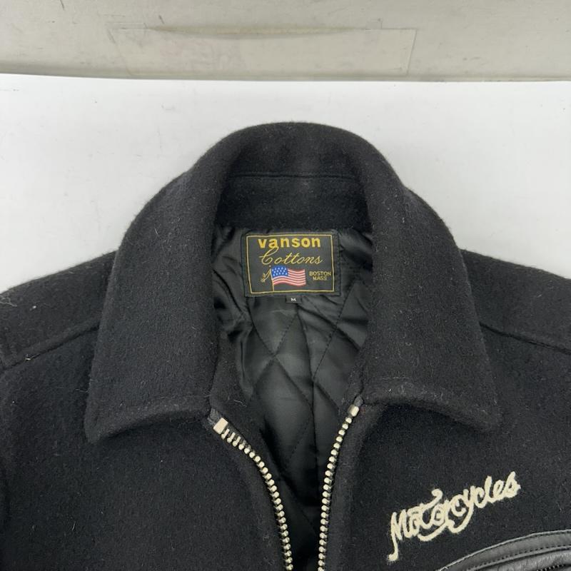 ヴァンソン VANSON ジャケット、上着 ライダース メルトン ウール ライダース ジャケット 78564E 41 M 黒 / ブラック / black メンズ USED 古着 中古 50151630