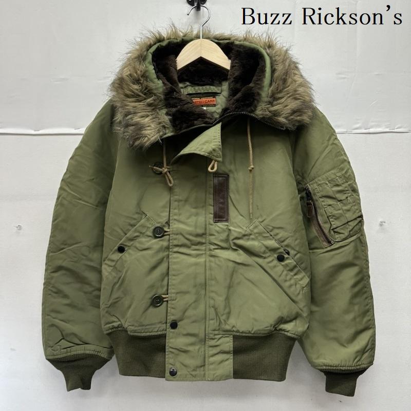 バズリクソンズ Buzz Rickson s ジャケット、上着 フライトジャケット UNITED CARR N-2B フード ファー フライト ジャケット UC12350 M カーキオリーブ / カーキオリーブ / メンズ USED 古着 中古 50151632