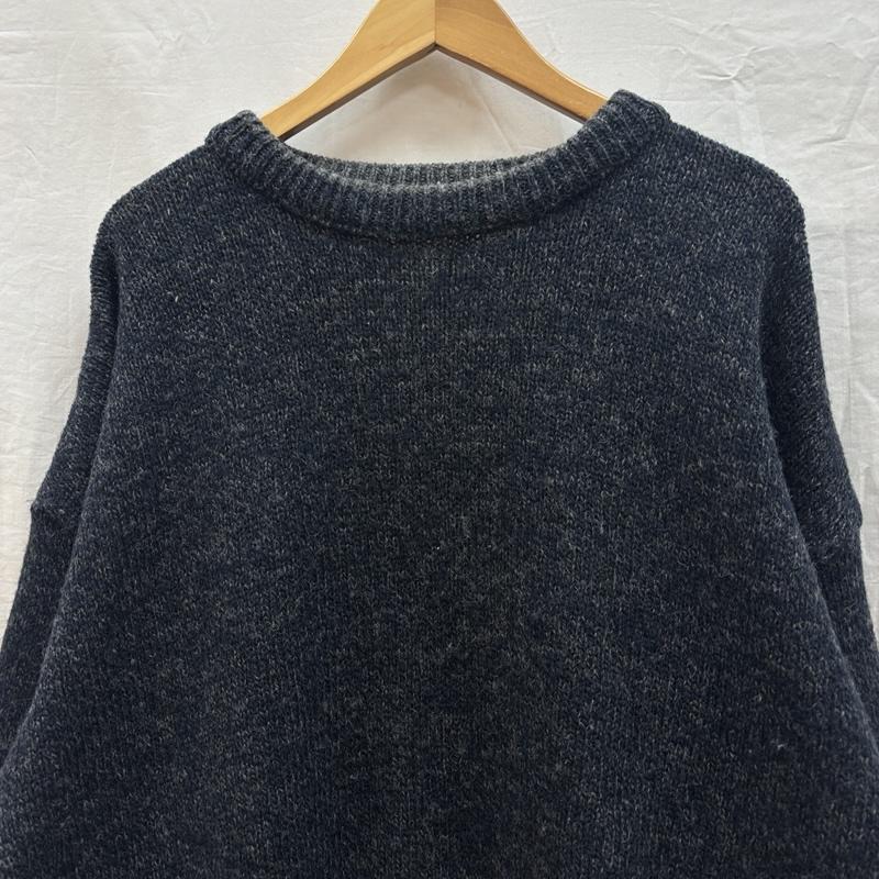 ウールリッチ WOOLRICH ニット、セーター 長袖 90s USA製 リブライン クルーネック ウール ニット セーター L 紺 / ネイビー / navy X 灰 / グレー / gray メンズ USED 古着 中古 50151645