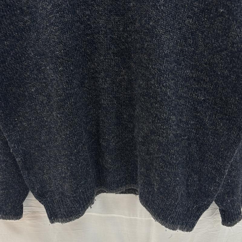 ウールリッチ WOOLRICH ニット、セーター 長袖 90s USA製 リブライン クルーネック ウール ニット セーター L 紺 / ネイビー / navy X 灰 / グレー / gray メンズ USED 古着 中古 50151645