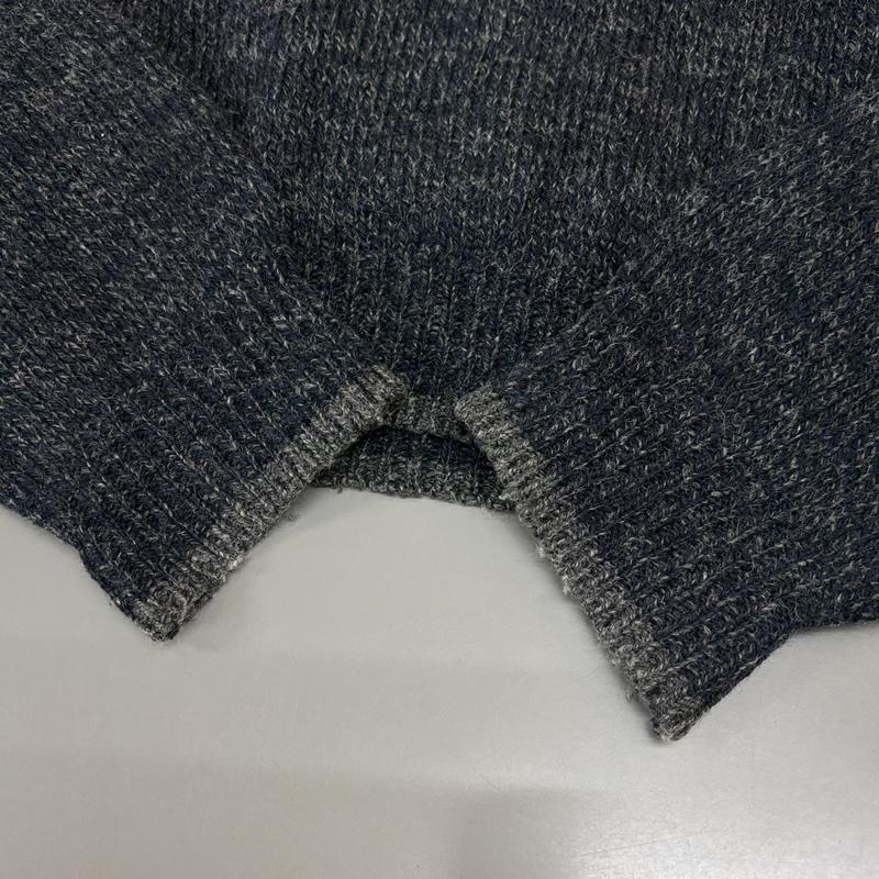 ウールリッチ WOOLRICH ニット、セーター 長袖 90s USA製 リブライン クルーネック ウール ニット セーター L 紺 / ネイビー / navy X 灰 / グレー / gray メンズ USED 古着 中古 50151645