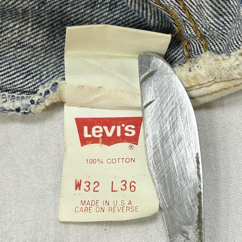 リーバイス Levi s パンツ デニム、ジーンズ 501 ボタン裏555 ビックE ボタンフライ USA製 92年製 w32 L36 32インチ 無地 青 / ブルー / blue メンズ USED 古着 中古 50151648