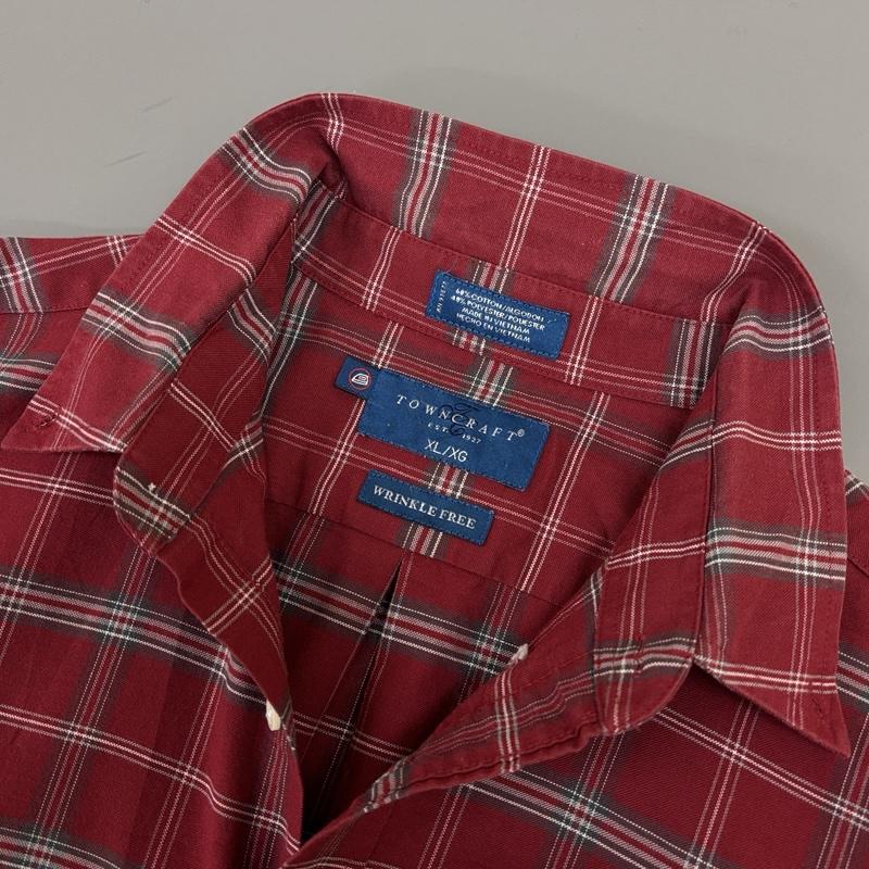 タウンクラフト TOWNCRAFT シャツ、ブラウス 長袖 90s ロングスリーブ ボタンダウン チェック シャツ ヴィンテージ XL チェック メンズ USED 古着 中古 50151659