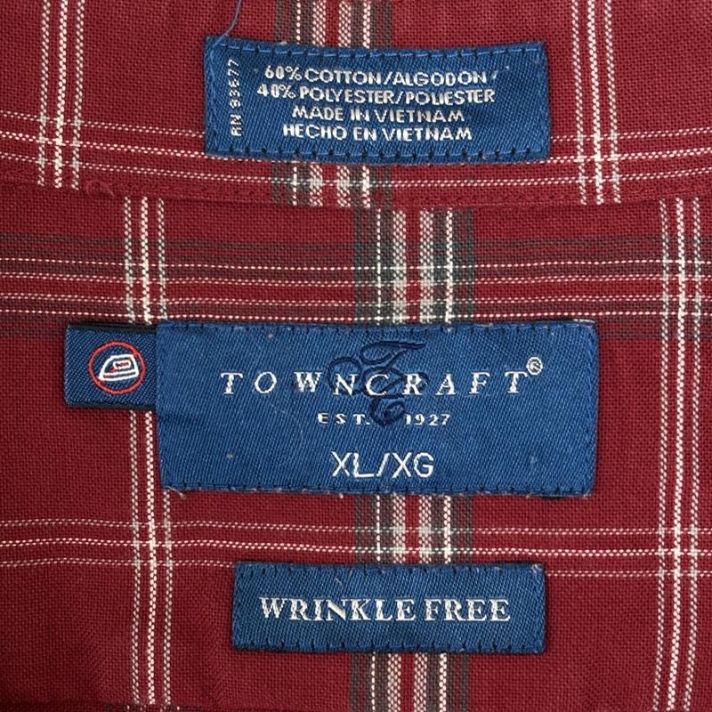 タウンクラフト TOWNCRAFT シャツ、ブラウス 長袖 90s ロングスリーブ ボタンダウン チェック シャツ ヴィンテージ XL チェック メンズ USED 古着 中古 50151659