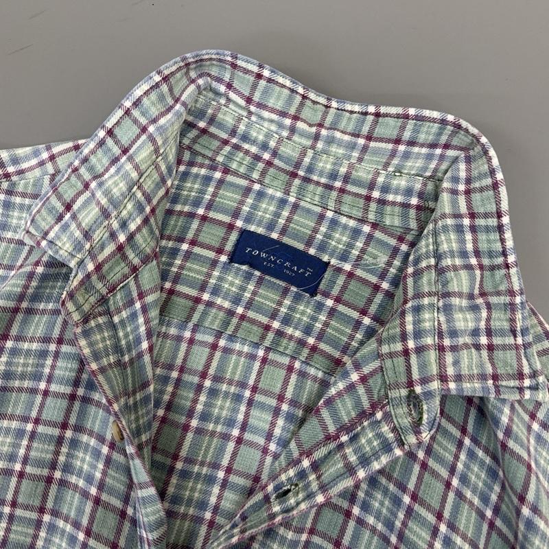 タウンクラフト TOWNCRAFT シャツ、ブラウス 長袖 90s ロングスリーブ チェック フランネル シャツ ヴィンテージ - チェック メンズ USED 古着 中古 50151660