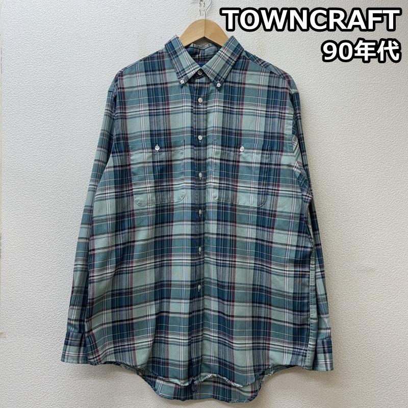 タウンクラフト TOWNCRAFT シャツ、ブラウス 長袖 90s ロングスリーブ ボタンダウン チェック シャツ ヴィンテージ - チェック メンズ USED 古着 中古 50151662