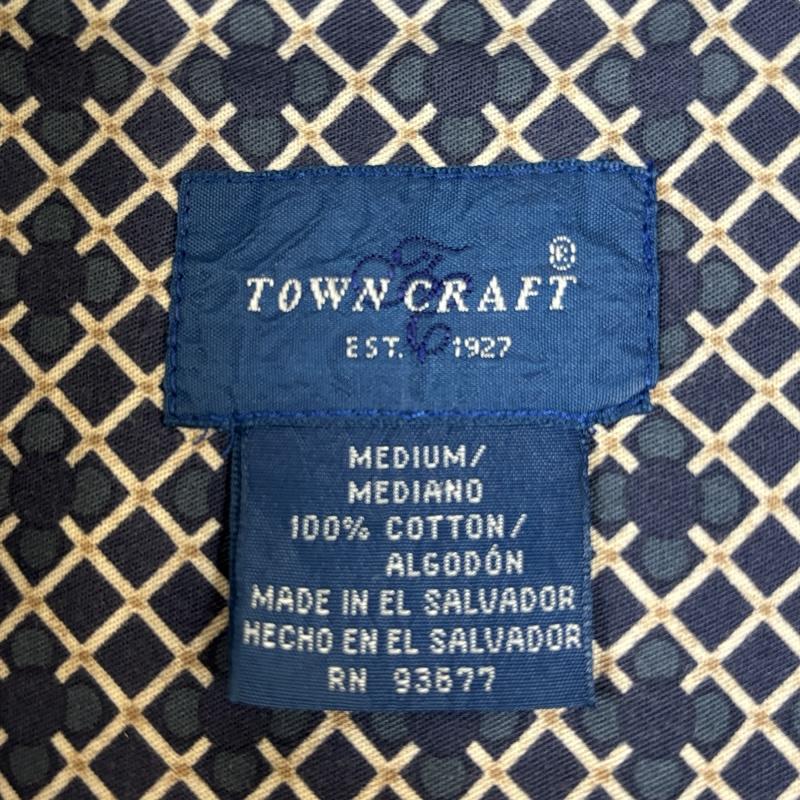 タウンクラフト TOWNCRAFT シャツ、ブラウス 長袖 90s ロングスリーブ ボタンダウン チェック ドット シャツ ヴィンテージ M チェック X ドット メンズ USED 古着 中古 50151663
