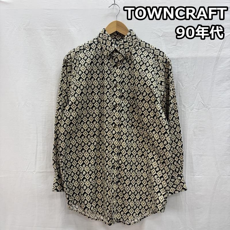タウンクラフト TOWNCRAFT シャツ、ブラウス 長袖 90s ロングスリーブ ボタンダウン シャツ ペイズリー ヴィンテージ S ペイズリー X 総柄 メンズ USED 古着 中古 50151664