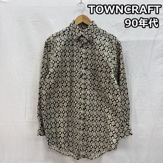 タウンクラフト TOWNCRAFT シャツ、ブラウス 長袖 90s ロングスリーブ ボタンダウン シャツ ペイズリー ヴィンテージ S ペイズリー X 総柄 メンズ USED 古着 中古 50151664