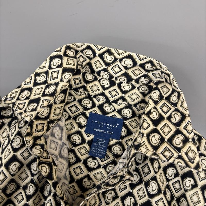 タウンクラフト TOWNCRAFT シャツ、ブラウス 長袖 90s ロングスリーブ ボタンダウン シャツ ペイズリー ヴィンテージ S ペイズリー X 総柄 メンズ USED 古着 中古 50151664