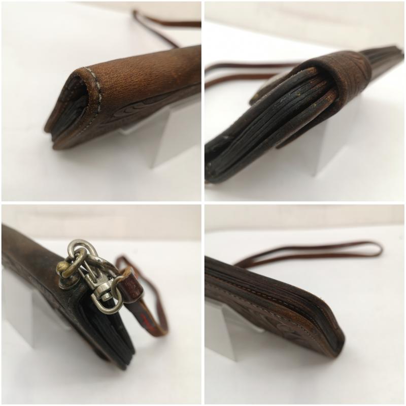 ファニー FUNNY 財布 長財布 カービング レザー コンチョ ロングウォレット 長財布 ウォレットコード - 茶 / ブラウン / brown メンズ USED 古着 中古 50151671