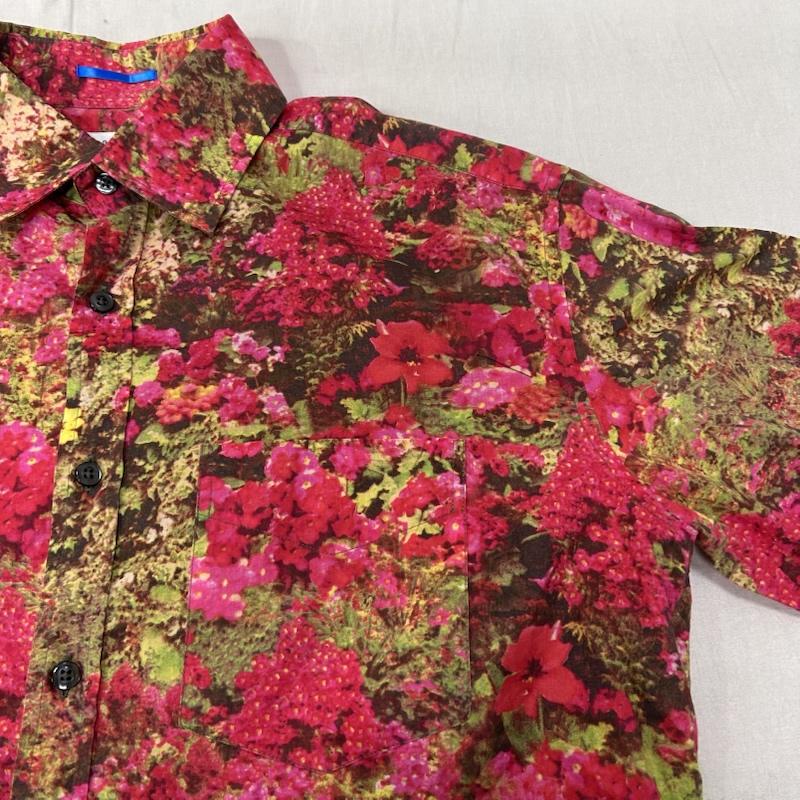ポールスミス Paul Smith シャツ、ブラウス 長袖 総柄 花柄プリント フラワー ピンク系 443654 L 総柄 X 花柄 桃 / ピンク / pink X 緑 / グリーン / green メンズ USED 古着 中古 50151672