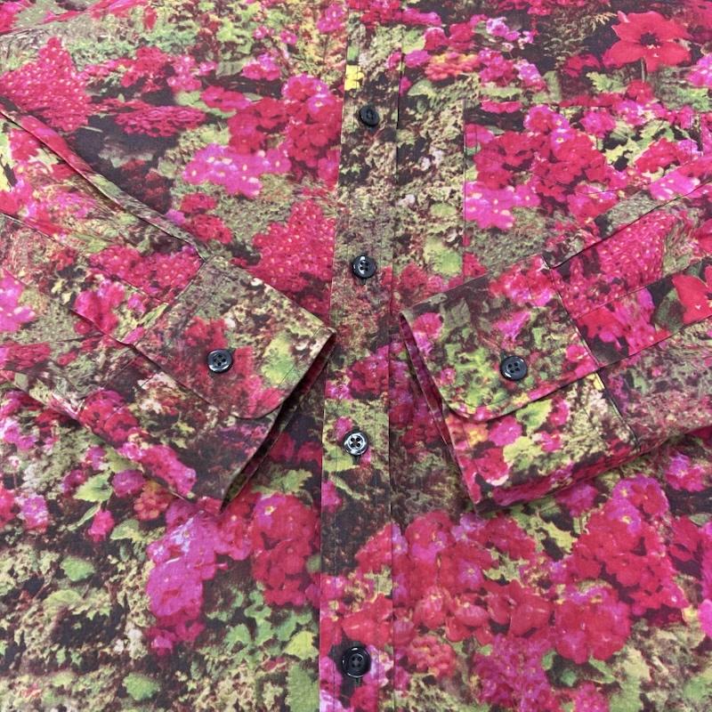 ポールスミス Paul Smith シャツ、ブラウス 長袖 総柄 花柄プリント フラワー ピンク系 443654 L 総柄 X 花柄 桃 / ピンク / pink X 緑 / グリーン / green メンズ USED 古着 中古 50151672