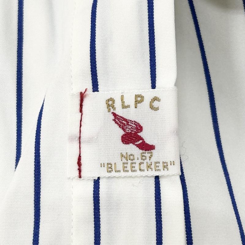 ラルフローレン RALPHLAUREN シャツ、ブラウス 長袖 BDシャツ ポニー刺繍 ボタンダウン ストライプシャツ ウイングフット ペイントらくがき風 L プリント X ストライプ 白 / ホワイト / white X 紺 / ネイビー / navy X 赤 / レッド / red メンズ USED 古着 中古 50151673