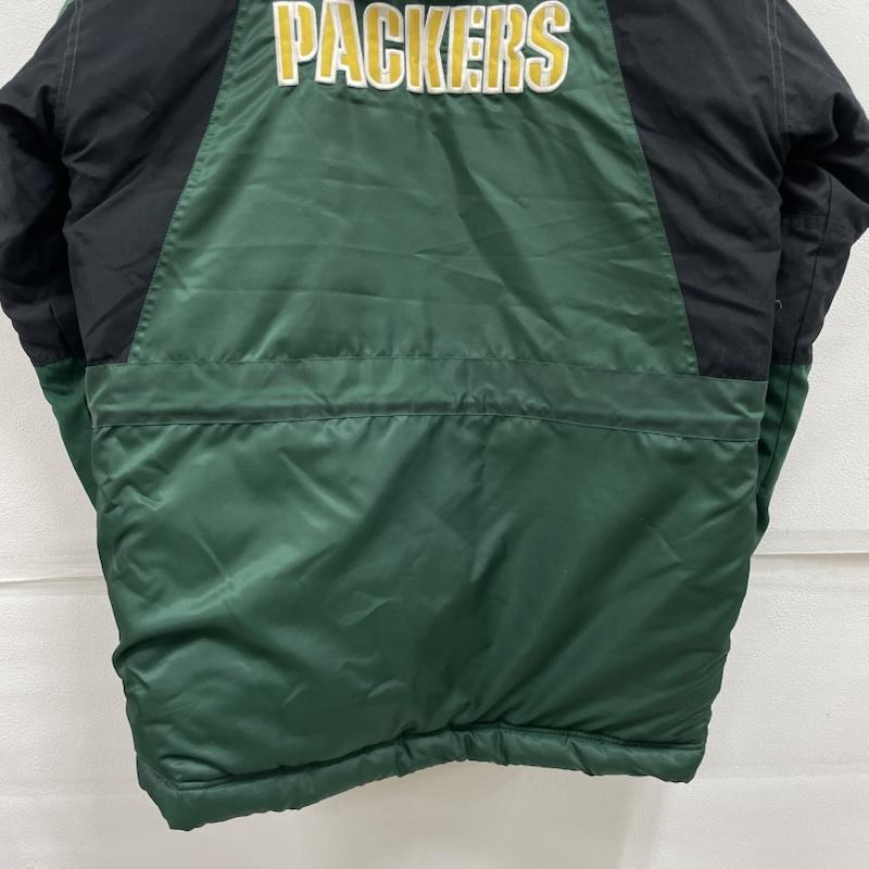 リーボック Reebok ジャケット、上着 ジャンパー、ブルゾン 中綿 ジップアップ フットボール コート NFL グリーンベイ パッカーズ ワッペン パッチ 韓国製 M ロゴ、文字 X 刺繍 緑 / グリーン / green X 黒 / ブラック / black メンズ USED 古着 中古 50151676