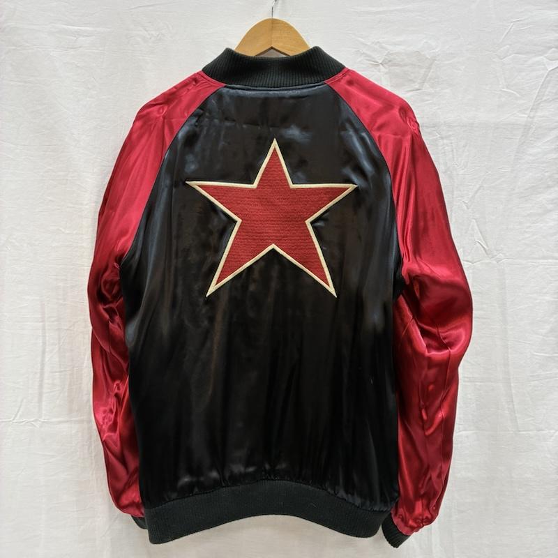 ヴァンソン VANSON ジャケット、上着 ジャンパー、ブルゾン リバーシブル スカジャン スカル フレイム ファイヤーパターン ワンスター L 刺繍 メンズ USED 古着 中古 50151685