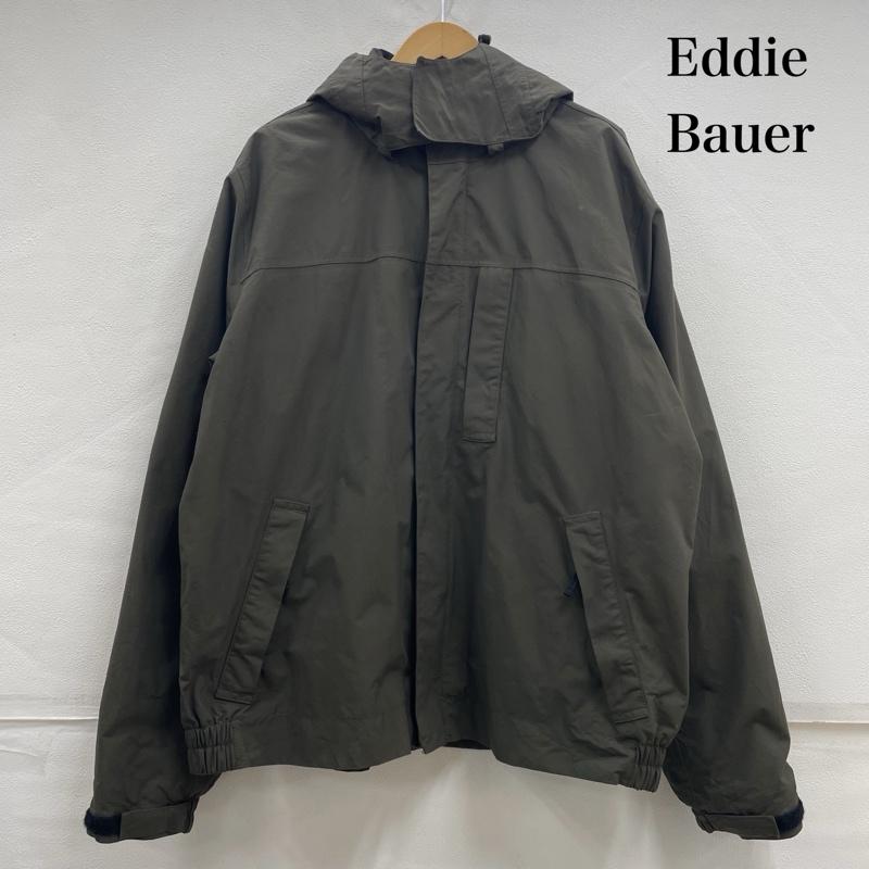 エディーバウアー Eddie Bauer ジャケット、上着 ジャンパー、ブルゾン パーカー ジャケット ジップアップ フード 防水 アウトドア ナイロン XL 無地 カーキ / カーキ / khaki メンズ USED 古着 中古 50151686