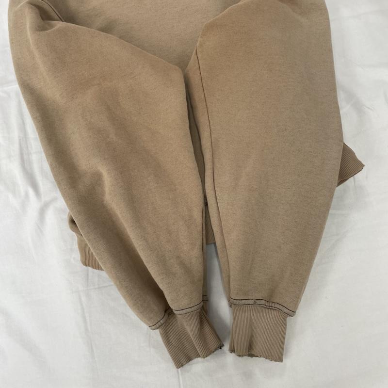 ラッセル RUSSELL トレーナー 長袖 PLUMA プルマ クルーネック スウェット トレーナー ステッチ ラグラン L 無地 ベージュ / ベージュ / beige X 黒 / ブラック / black メンズ USED 古着 中古 50151693