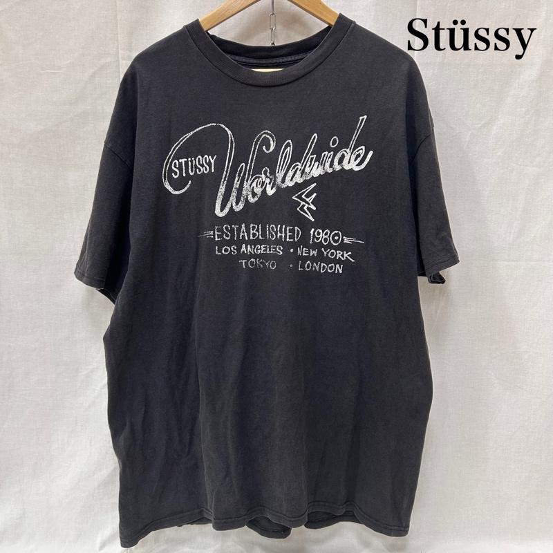 ステューシー STUSSY Tシャツ 半袖 00s WORLDTOURTEE プリントTシャツ ブラック XLサイズ XL プリント 黒 / ブラック / black メンズ USED 古着 中古 50151721