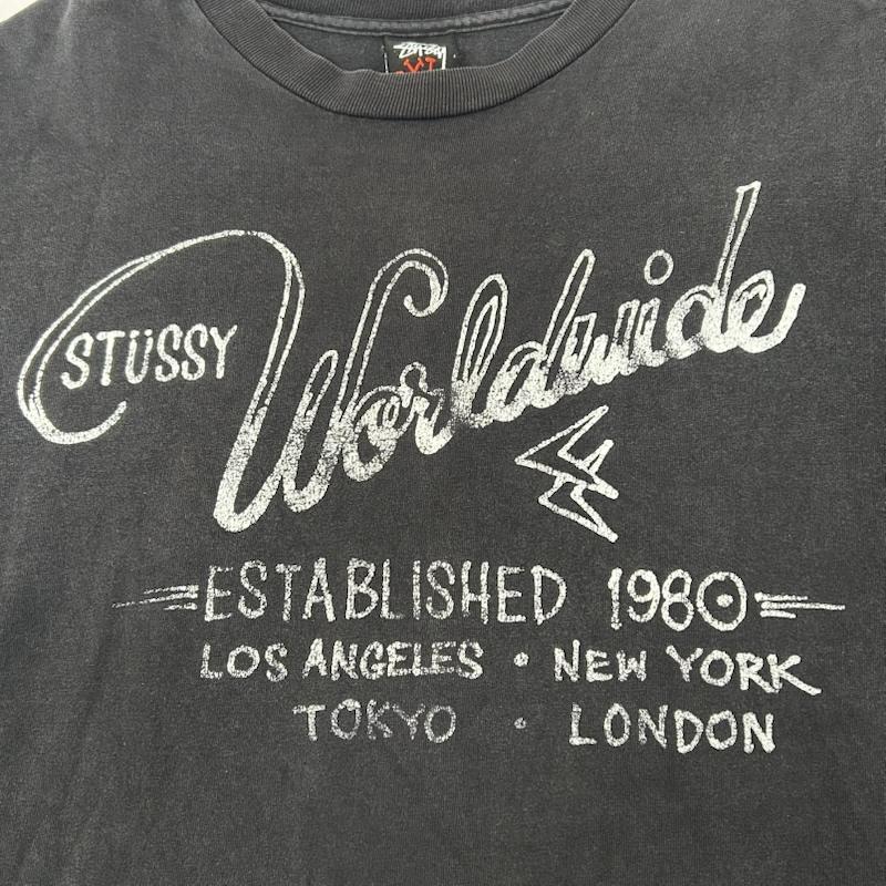ステューシー STUSSY Tシャツ 半袖 00s WORLDTOURTEE プリントTシャツ ブラック XLサイズ XL プリント 黒 / ブラック / black メンズ USED 古着 中古 50151721